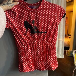 Omighty Red Polka Dot Reading Tee